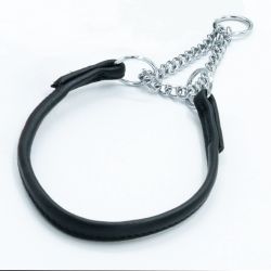 Petit Halvstryp hundhalsband, Svart