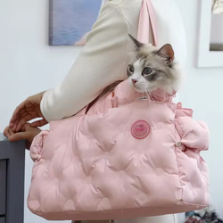 ARKIKA Cotton Pet Carrier Bag, Pink
