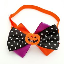 Halloween Bow, Pumpkin Dots