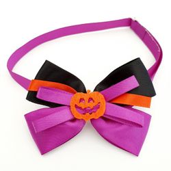 Halloween Bow, Pumpkin Purple