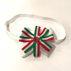 Christmas Bow, White Snow Flake