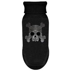 Sequin Scull Sweater - Black