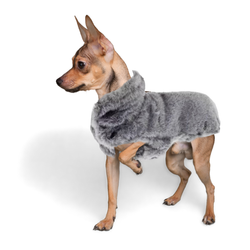 Fluffy Fur Coat - Grey