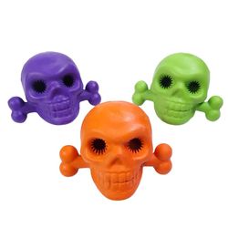 Scary Rubber Toy Skull and Bone - Mixed Colors