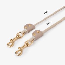 Exclusive Naval Rope Leash Beige/Gold