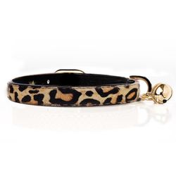 Milk & Pepper Cat Collar Leather Leopard - Black/Brown