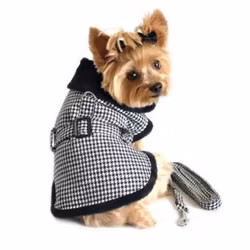 Elsa Fleece Coat, Houndstooth