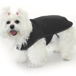 Double Layer Fleece Coat, Black