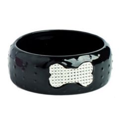 Porcelain Bowl w Rhinestones, Black