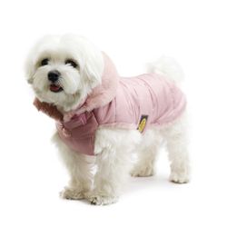 Quilted dog coat, Soft Pink