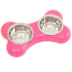 Catinella Double Bowl, Small Pink