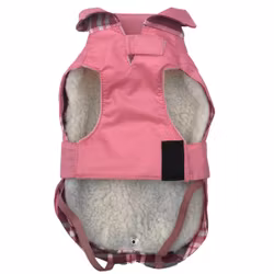 Trench, Detachable sheep like fur lining - Pink