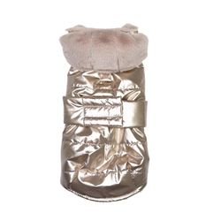 Quilted dog coat, Gold