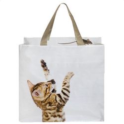 Shopping Bag w Cat and Mouse Inside Bag