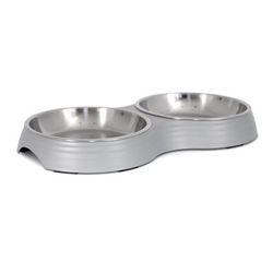Low Double Food Bowl Amy, Grey