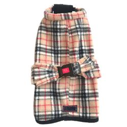 Fleece Coat - Checked Beige