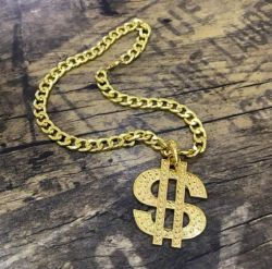Dog Chain Gold Dollar