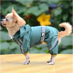 Light Reflective Raincoat 4-legged, Green