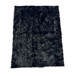 Black fur blanket w black lining