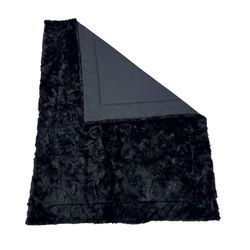 Black fur blanket w black lining
