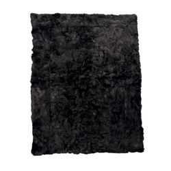 Brown fur blanket w black lining