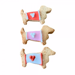 Dolci Impronte Dashshund cookies w heart