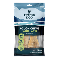 PrimaDog Rough Chews Lamb-Cranberry L, 2-p