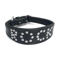 Leather Collar Black Rock 27-32 cm