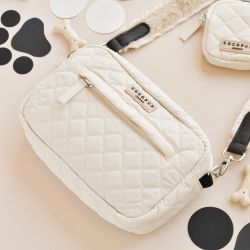 Cocopup London Dog Walking Bag Quilted Cream