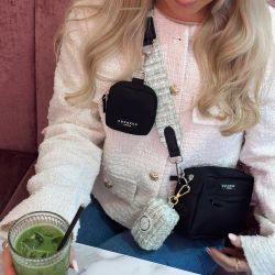 Cocopup London Textured Tweed Bag Strap Matcha