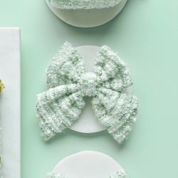 Sailor Bow Tie Matcha Textured Tweed