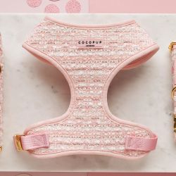 Cocopup London Pink Textured Tweed Hundsele
