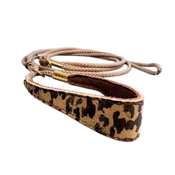 Show Leash Leopard Leather Collar