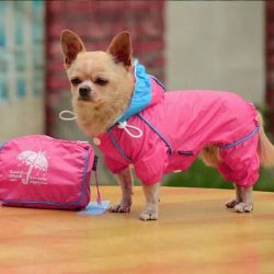 4-legged Light Wind/Rain Suit Pink