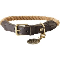 List Hunter Collar Leather and Rope - Beige 48-56cm