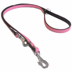 Flat Leash 2 colors Pink/Black