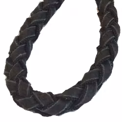 Round Braided Leash Black
