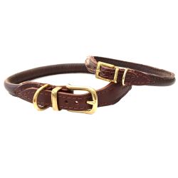 Carmel Leather Round Collar, Brown