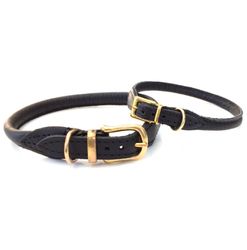Carmel Leather Round Collar, Black