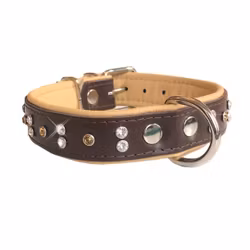 Orion Leather Collar Crystals