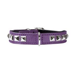 Hundhalsband Nappa Soft Studs, Purple