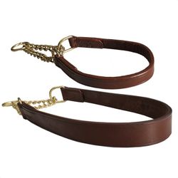 Chelsea Leather Half Check Brass, Brown