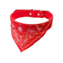 Paisley Bandana på Halsband, Röd Large