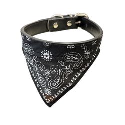 Paisley Bandana på Halsband, Svart