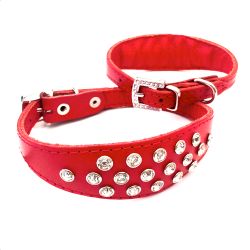 Nina Crystal Collar Red