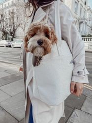 By Teddy Marshmallow Bouclé Dog Carrier