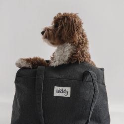 By Teddy Midnight Bouclé Dog Carrier
