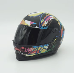 Pet Helmet Biker Black Grafitti