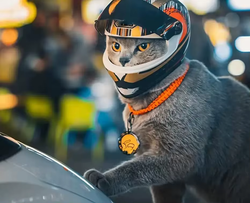 Pet Helmet Biker Black Grafitti