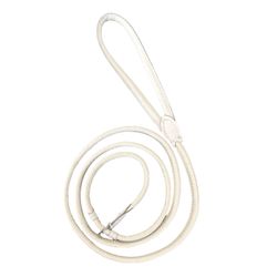 Retriever Leather Leash, White 8mm 180cm